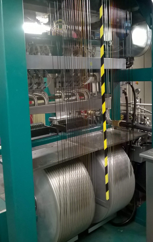 Vertical enameling machines aluminium installation